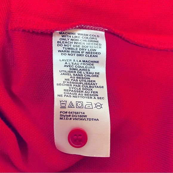NEW! Ladies Devon & Jones Sporty Red Active Golf Polo Shirt, Size 2 XL - Picture 7 of 7